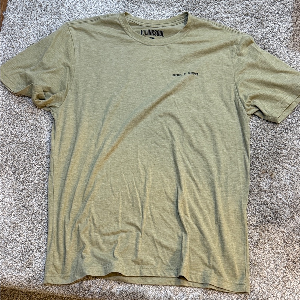 Linksoul Men's Brown Short Sleeve Tee, EUC, Size Large